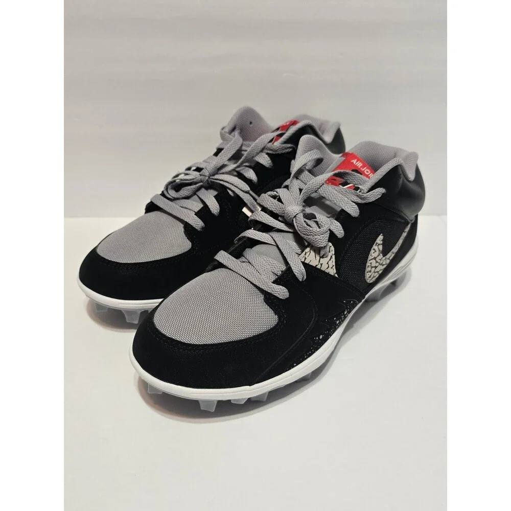 Nike Air Jordan Stadium 90 Low TD Men's Size 10 Football Cleat Black Cement